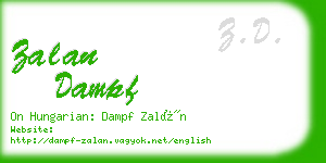 zalan dampf business card